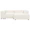 Beliani APRICA - Tweezitsbank - Wit - Linkszijdig - Bouclé