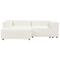 Beliani APRICA - Tweezitsbank - Wit - Rechtszijdig - Bouclé