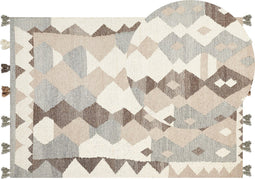 Beliani ARALEZ - Kelim vloerkleed - Multicolor - Wol