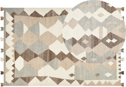 Beliani ARALEZ - Kelim vloerkleed - Multicolor - Wol