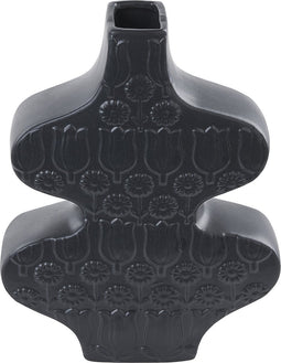 Beliani ARGOS - Bloemenvaas - Zwart - Porselein