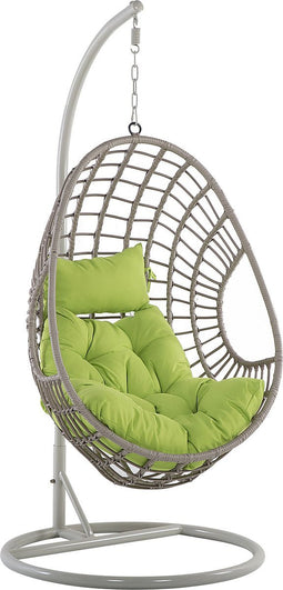 Beliani ARPINO - Hangstoel - Groen - PE rotan