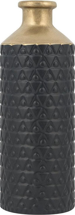 Beliani ARSIN - Decoratieve vaas - Zwart - Steengoed