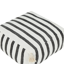 Beliani ASHTI - Vloerkussen - Wit/Zwart - Katoen