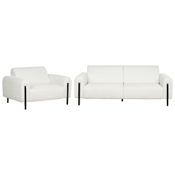 Beliani ASKIM - Woonkamerset - Wit - Bouclé