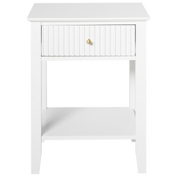 Beliani ASSISI - Nachtkastje 1 lade - Wit - MDF