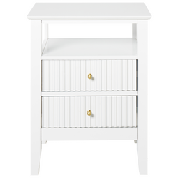 Beliani ASSISI - Nachtkastje 2 lade - Wit - MDF