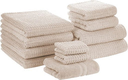 Beliani ATAI - Handdoek set - Beige - Katoen