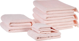 Beliani ATIU - Handdoek set - Roze - Katoen