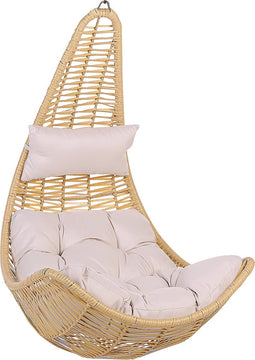 Beliani ATRI - Hangstoel - Beige - PE rotan