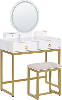 Beliani AUXON - Kaptafel - Wit - MDF