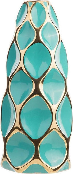 Beliani AVILA - Bloemenvaas - Blauw - Steengoed