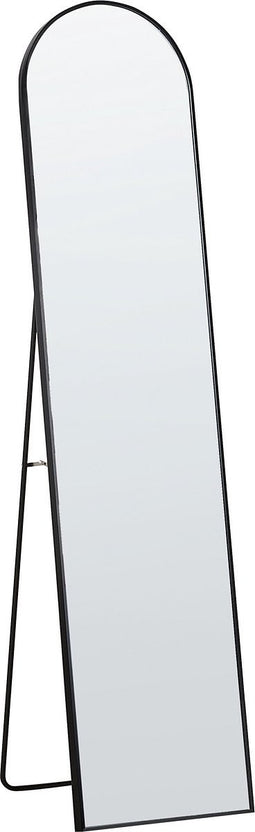 Beliani BAGNOLET - Staande spiegel - Zwart - Aluminium
