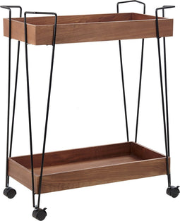 Beliani BALME - Keukentrolley - Donkere houtkleur - Metaal