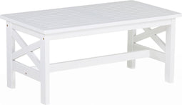 Beliani BALTIC - Tuintafel - Wit - Acaciahout