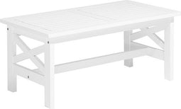 Beliani BALTIC - Tuintafel - Wit - Acaciahout