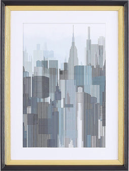 Beliani BAMAKO - Wanddecoratie - Blauw - Papier