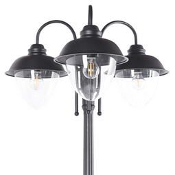 Beliani BANKA - Lantaarnpaal - Zwart - Aluminium/Synthetisch