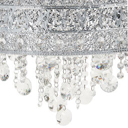 Beliani BARBEIRA - Kroonluchter - Zilver - Ijzer