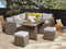 Beliani BARDI - Loungeset voor 5 - Beige - PE rotan