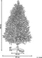 Beliani BASSIE - Kerstboom - Wit - PVC