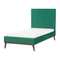 Beliani BAYONNE - Eenpersoonsbed - Groen - 90 x 200 cm - Fluweel