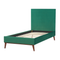 Beliani BAYONNE - Eenpersoonsbed - Groen - 90 x 200 cm - Fluweel