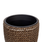 Beliani BERBERIS - Bloempot set van 2 - Bruin - PE rotan