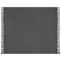 Beliani BERE - Bedsprei - Grijs - 200 x 220 cm - Katoen