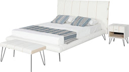 Beliani BETIN - Slaapkamerset - wit - Kunstleer