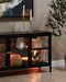Beliani NEWPORT - Sideboard LED - Zwart - Staal