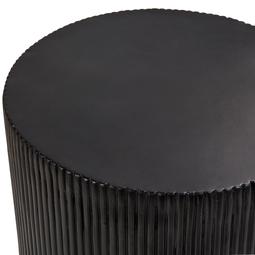 Beliani BICCARI - Bijzettafel - Zwart - Lichtbeton