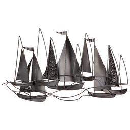 Beliani BOHRIUM - Wanddecoratie - Blauw/Goud - Metaal