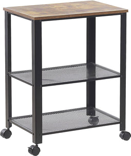 Beliani BOLZANO - Keukentrolley - Zwart - Spaanplaat