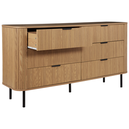 Beliani BRADLEY - Dressoir - Lichthout/Zwart - MDf