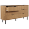 Beliani BRADLEY - Dressoir - Lichthout/Zwart - MDf