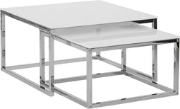 Beliani BREA - Salontafel - Wit - Veiligheidsglas