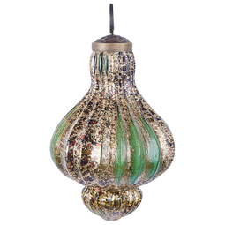 Beliani BRILLANT - Kerstballen set van 4 - Groen/Goud - Glas