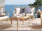 Beliani BRINDISI - Loungeset voor 4 - Beige - Rotan