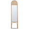 Beliani BRUSSEY - Staande spiegel - Naturel - Rotan
