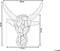 Beliani BULL HEAD - Wanddecoratie - Lichte houtkleur - Teakhout