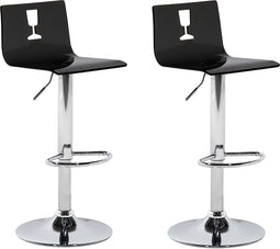 Beliani BUSAN - Barkruk verstelbaar - Transparant - Acryl