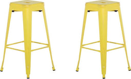 Beliani CABRILLO - Barkruk - Geel - Staal