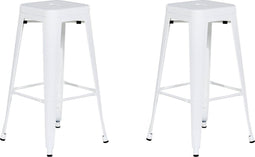 Beliani CABRILLO - Barkruk - Wit - Metaal