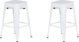 Beliani CABRILLO - Barkruk - Wit - Metaal