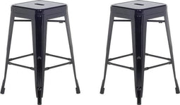 Beliani CABRILLO - Barkruk - Zwart - Metaal