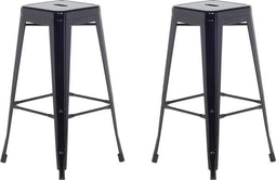 Beliani CABRILLO - Barkruk - Zwart - Metaal