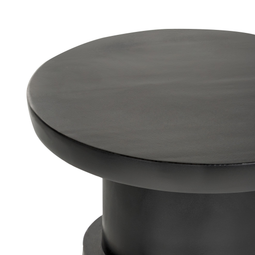 Beliani CALDOS - Bijzettafel - Zwart - Mangohout