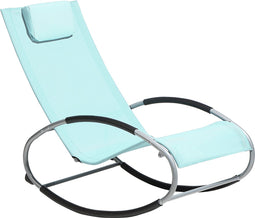 Beliani CAMPO - Strandstoel - Blauw - Staal