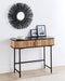 Beliani CARNEY - Sidetable - Zwart/Bruin - Paulowniahout